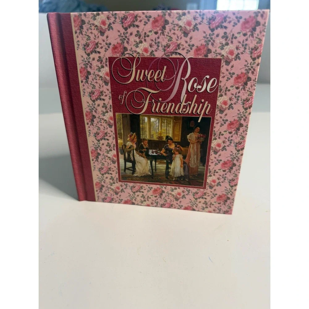 Sweet Rose of‎ Friendship Keepsake Journal Gift Book Floral Design- pre owned